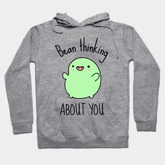 Bean Thinking About You Cute Bean Hoodie by DesignArchitect